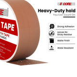 5 Core Gaffers Tape 2" 30 Yards 4Pcs Professional Brown Pro Gaff Tape Non Reflective Water Resistant