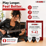 5 Core Guitar Strings Nickel Plated Acoustic Electric Guitar String Set w Picks