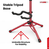 5 Core Guitar Stand Floor Adjustable Heavy Duty w Neck Holder for Acoustic Electric Classic Bass