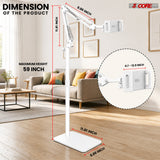 5 Core Tablet Floor Stand 360° Rotatable Adjustable Overhead Universal Bed Phone iPad Stand
