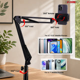 5 Core Tablet Floor Stand 360° Rotatable Adjustable Overhead Universal Bed Phone iPad Stand