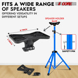 5 Core Speaker Stand Pair Adjustable PA DJ Tripod Stands Heavy Duty w 35mm Insert 132 Lbs Capacity