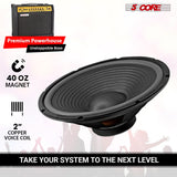 5 Core 15" Guitar Speaker 2Pc Replacement 2000W 8 Ohm Low Distortion for Electric Guitar Amp Cabinet