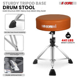 5 Core Drum Throne 4" Thick Padded Guitar Stool 441Lb Capacity 20-26” Adjustable Drummer Chair
