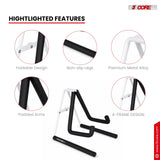5 Core Ukulele Stand A Frame Metal Body w Soft Padded Arms Support Banjo Ukuleles Mini Guitar Violin White