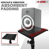 5 Core Speaker Stand 2Pc Heavy Duty Adjustable Telescoping Height 59.5" Triangle Base 100Lb Capacity