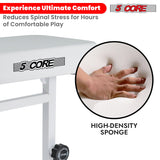 5 Core Keyboard Bench 3" Padded Cushioned Piano Stool Height Adjustable Guitar Seat Folding Portable