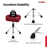 5 Core Drum Throne w 4.5" Padded Stool Adjustable Drummer Chair