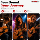5 Core Acoustic Guitar 6 String Set Medium Gauge Steel Carbon Core Bright Powerful Tone Heavy Duty