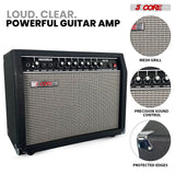 5 Core Guitar Amp 50 Watt  Electric Amplifier w Built in 8" Speaker Portable Mini Amps w Aux