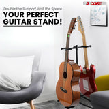 5 Core Guitar Stand Adjustable Double Guitars Stands Floor w Neck Holder for Acoustic Electric Bass