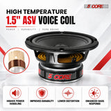 5 CORE 8 Inch Car Audio Subwoofer 1000W 4Ohm Shallow Mount Woofer Speaker