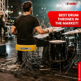 5 Core Drum Throne w 4.5" Padded Stool Adjustable Drummer Chair