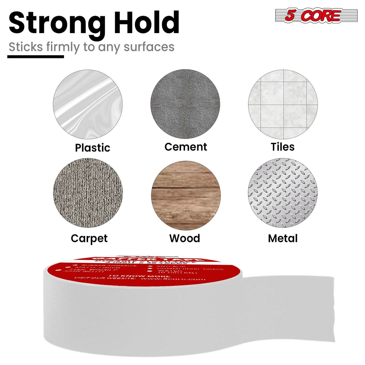 5 Core Gaffers Tape 2 Inch 30 Yards Professional White Pro Gaff Tape Non Reflective Water Resistant