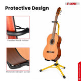 5 Core Guitar Stand Floor Adjustable Heavy Duty w Neck Holder for Acoustic Electric Classic Bass