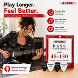 5 Core Bass Guitar Strings Brass Phosphor Bronze Light Gauge Bright Tone 5 String Set