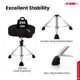 5 Core Drum Throne w 4.5" Padded Stool Adjustable Drummer Chair