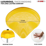 5Core Drum Throne 4" Cushion Padded Stool w Backrest Airlift Height Adjustable Chair w 441Lb Capcity