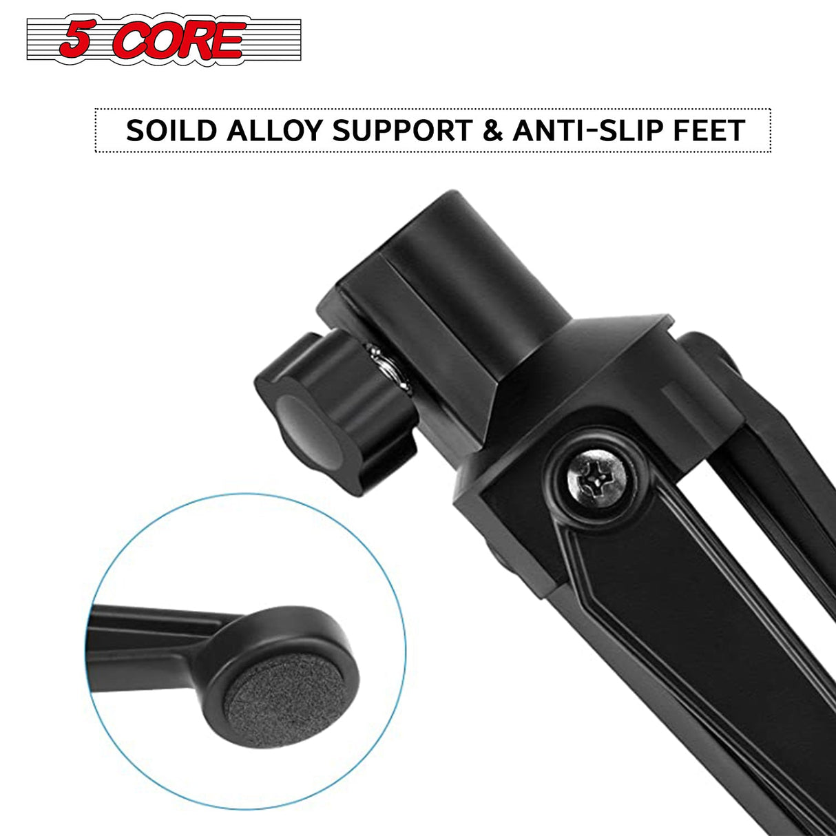 5Core Desktop Mic Stand Tripod Universal Desk Microphone Holder Table Top Stands