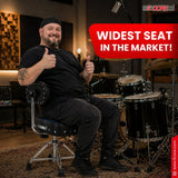 5 Core Drum Throne w Backrest 4" Padded Stool Airlift Adjustable Drummer Chair