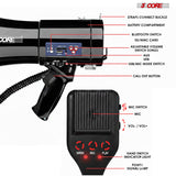 5 Core Megaphone 50W Bluetooth Rechargeable Bullhorn 1100 Yards Loud Siren w LED/USB/SD/AUX