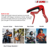 Red guitar capo