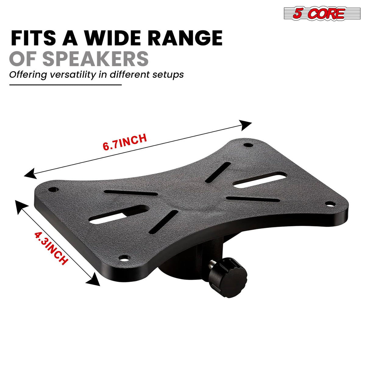5 Core Speaker Stand Adjustable 31 to 54" PA DJ Tripod Stands Heavy Duty w 35mm Insert 132 Lbs