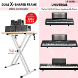 5 Core Keyboard Stand Piano Bench Combo Adjustable Key Board Stands 3" Padded Musician Chair Set