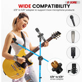 5 Core Mic Stand Floor Height Adjustable Tripod Microphone Stands w Extending Telescoping Boom Arm