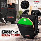 5 Core Drum Practice Pad Set 12" Snare Drumming Stand 2 Sided Drummer Kit