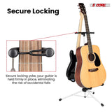 5 Core Guitar Stand Adjustable Double Guitars Stands Floor w Neck Holder for Acoustic Electric Bass