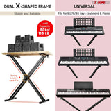 5 Core Keyboard Stand Piano Bench Combo Adjustable Key Board Stands 3" Padded Musician Chair Set