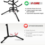 5 Core Guitar Stand Adjustable Triple Guitars Stands Floor w Neck Holder for Acoustic Electric Bass