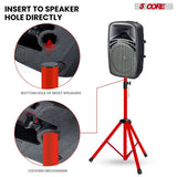 5 Core Speaker Stand Pair Adjustable 31 to 54" PA DJ Tripod Stands Heavy Duty w 35mm Insert 132 Lbs