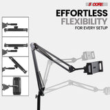 5 Core Tablet Floor Stand 360° Rotatable Adjustable Overhead Universal Bed Phone iPad Stand