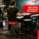 5 Core Drum Throne w 4.5" Padded Stool Adjustable Drummer Chair