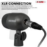 5 Core Drum Microphone Kit 7Pc All Metal Drummer Mics Tom/Snare & Cymbals Wired Instrument Drums Set