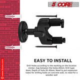 5Core Guitar Wall Mount 2Pc Hanger Hook Metal Base Soft Padding Adjustable Rotatable Holder
