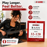 5 Core Bass Guitar Strings Brass Phosphor Bronze Extra Light Gauge Bright Tone 6 String Set
