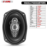 5Core 6x9 Car Speaker 800W  4Pcs 4Ohm 4 Way Coaxial Speaker Audio w Super Tweeter Universal Fit