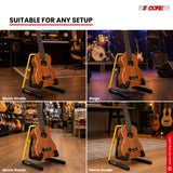 5 Core Ukulele Stand A Frame Metal Body w Soft Padded Arms Support Banjo Ukuleles Mini Guitar Violin Yellow