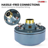 5 Core Compression Driver 2" Horn Tweeter 600W Titanium Diaphragm 16 Ohms 18 TPI All Weather Use