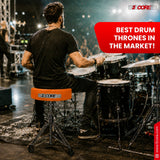 5 Core Drum Throne w 4.5" Padded Stool Adjustable Drummer Chair