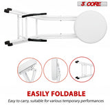 5Core Guitar Stool 3.15" Padded Chair Foldable Heavy Duty Music Seat Built in Foot Rest Guitar Stand