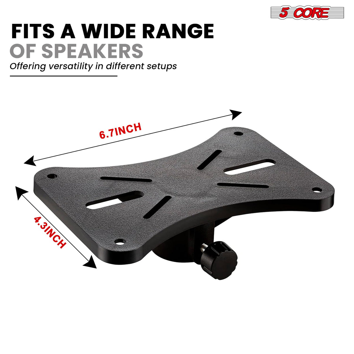 5 Core Speaker Stand Adjustable 31 to 54" PA DJ Tripod Stands Heavy Duty w 35mm Insert 132 Lbs