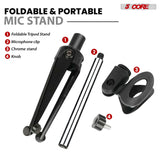 5Core Desktop Mic Stand Tripod Universal Desk Microphone Holder Table Top Stands
