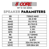 5Core 15 Inch Subwoofer Speaker 450W Max 4Ohm Replacement Sub woofers