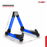 5 Core Guitar Stand Adjustable A Frame Shape w Rubber Pad Arms Supports Acoustic Electric Bass Blue