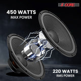 5 Core 15" Subwoofer Speaker 450W MAX PA DJ Replacement Audio Sub Woofer 8Ohm Bass Driver