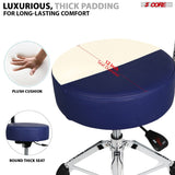 5 Core Drum Throne w Backrest 4" Padded Stool Airlift Adjustable Drummer Chair